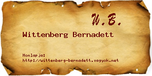 Wittenberg Bernadett névjegykártya